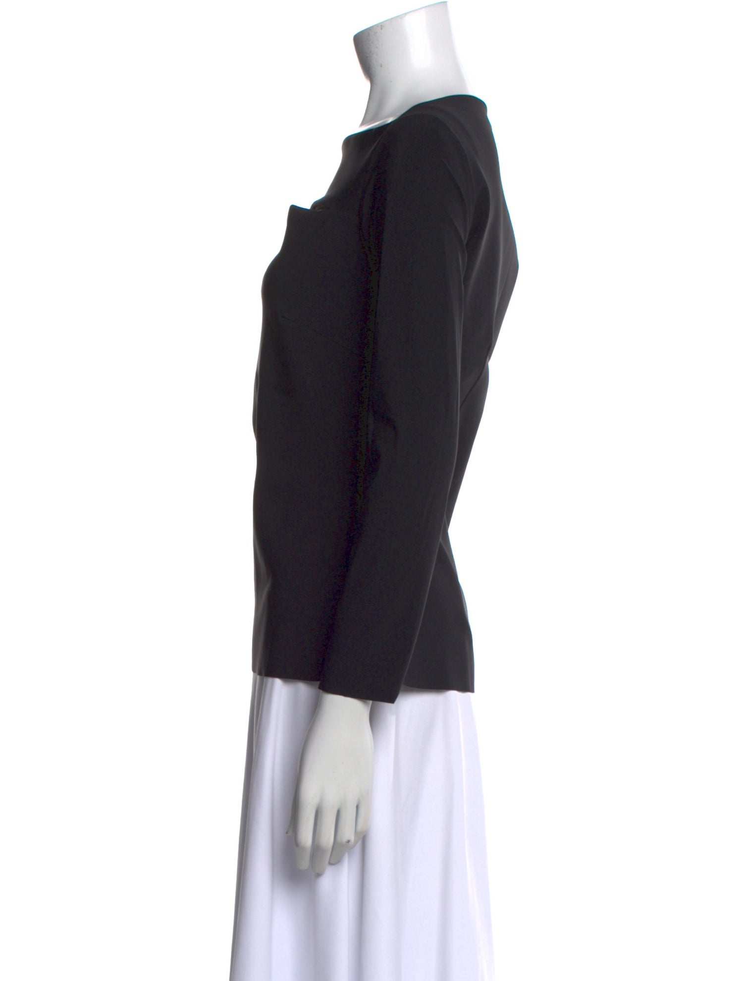 La Petite Robe di Chiara Boni Bateau Neckline Three-Quarter Sleeve Top