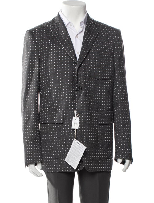 Wooster + Lardini Wool Polka Dot Print Blazer