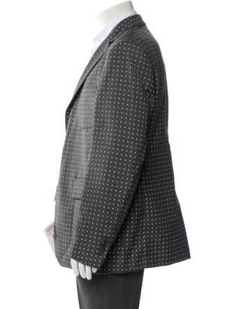 Wooster + Lardini Wool Polka Dot Print Blazer
