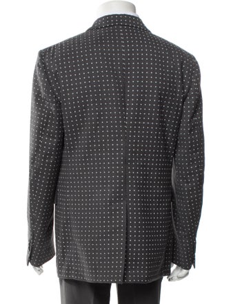 Wooster + Lardini Wool Polka Dot Print Blazer