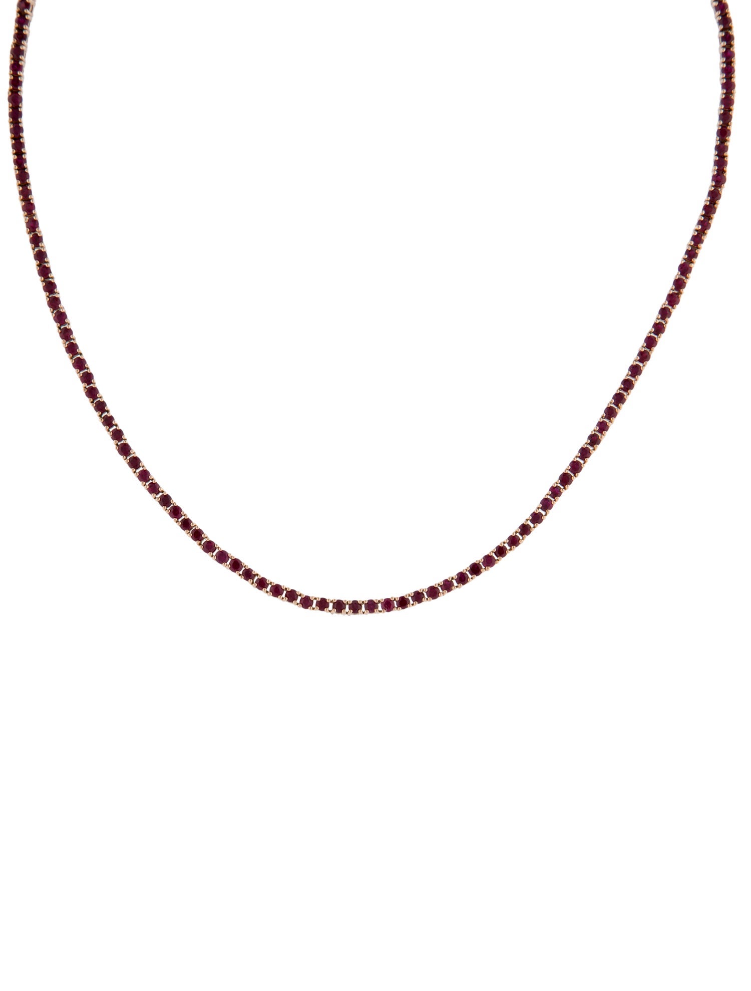The Last Line 14K 4.58ctw Ruby 'Perfect Collar' Tennis Necklace
