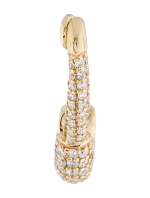 The Last Line 14K Diamond Safety Pin Single Drop Earring