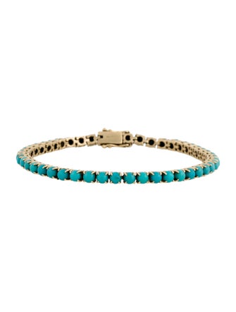 The Last Line 14K 7.99ctw Turquoise Link Bracelet