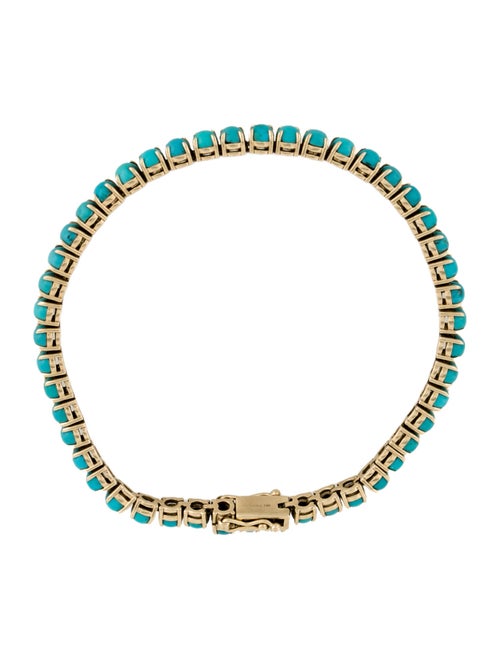The Last Line 14K 7.99ctw Turquoise Link Bracelet