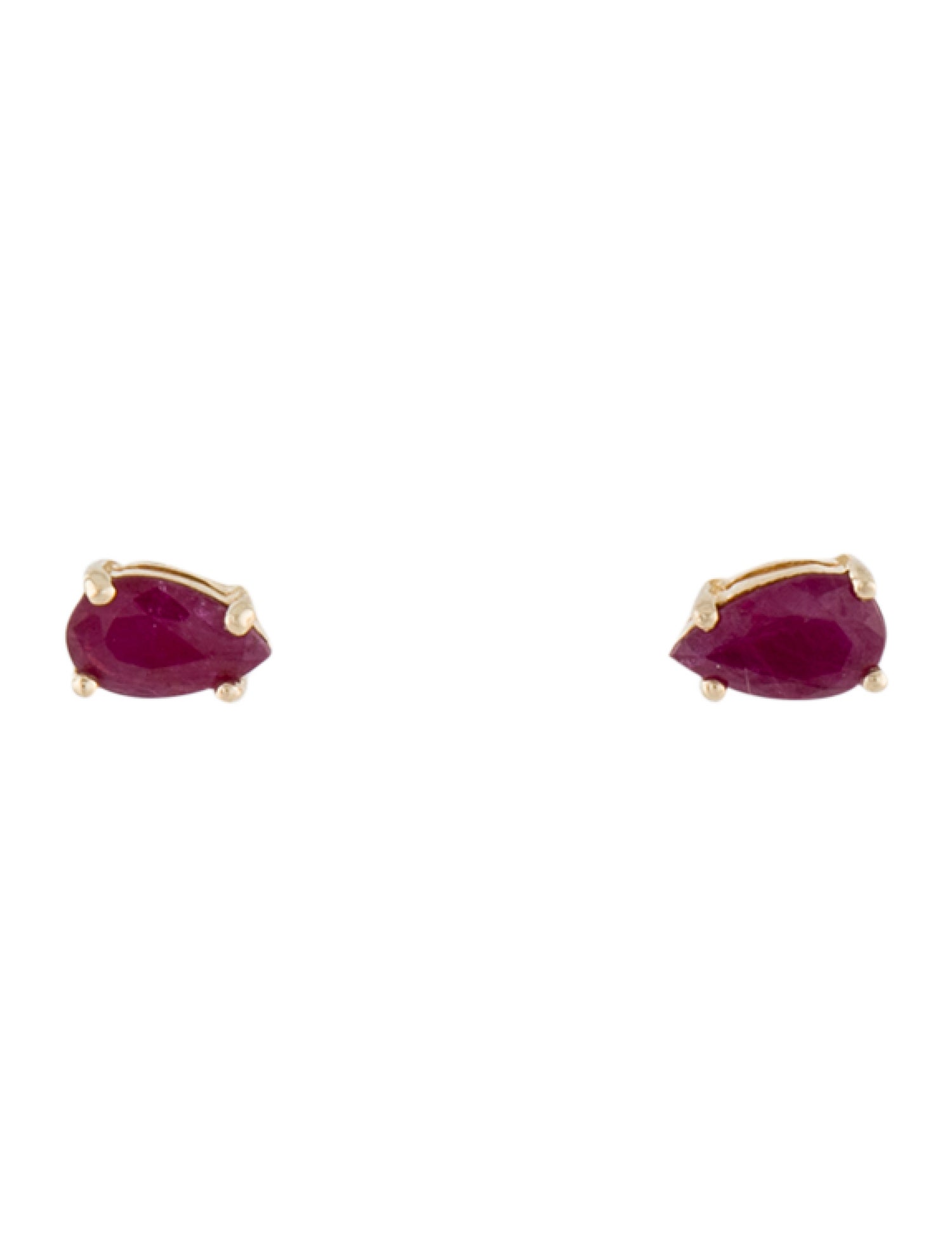 The Last Line 14K Ruby Stud Earrings