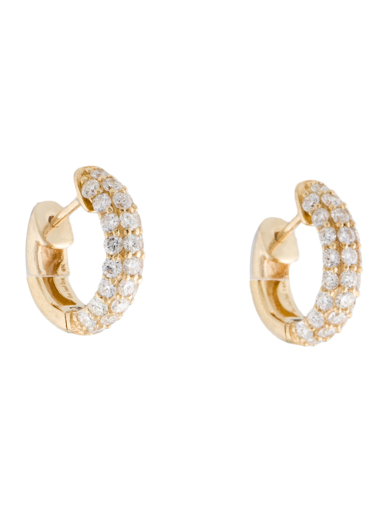The Last Line 14K 1.04ctw Diamond Hoop Earrings