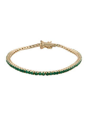 The Last Line 14K 2.00ctw Emerald Perfect Tennis Bracelet