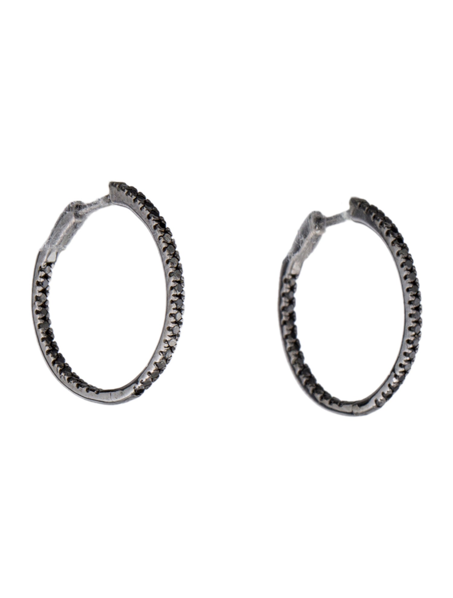The Last Line 14K Diamond Inside Out Hoop Earrings