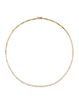 The Last Line 14K 2.68ctw Diamond Crescent Eternity Necklace