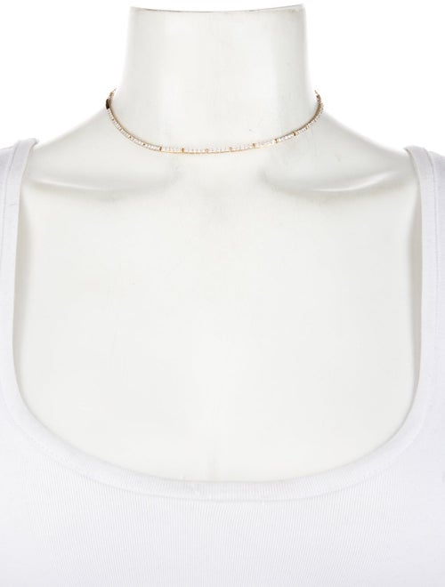 The Last Line 14K 2.68ctw Diamond Crescent Eternity Necklace