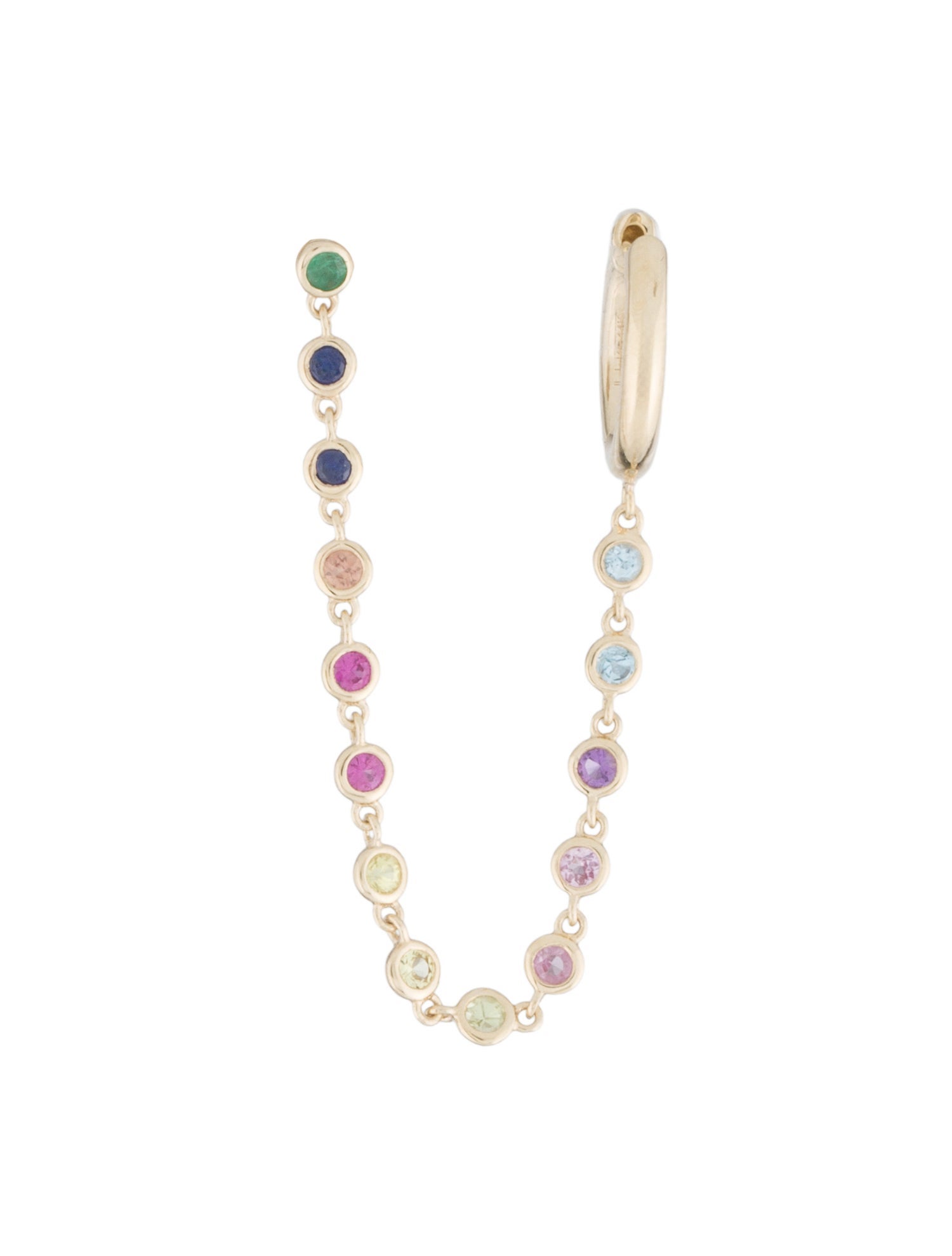 The Last Line 14K Multistone Connected Single Earring