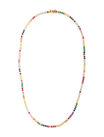 The Last Line 14K Multistone Rainbow Perfect Eternity Collar Necklace