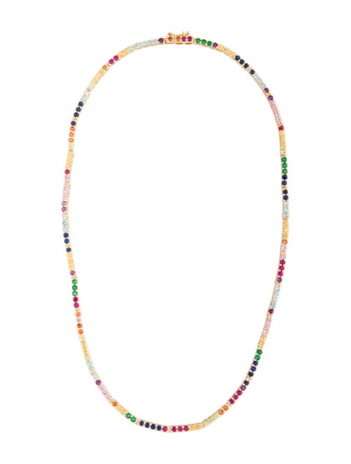 The Last Line 14K Multistone Rainbow Perfect Eternity Collar Necklace