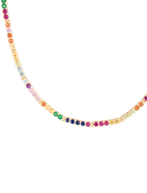 The Last Line 14K Multistone Rainbow Perfect Eternity Collar Necklace