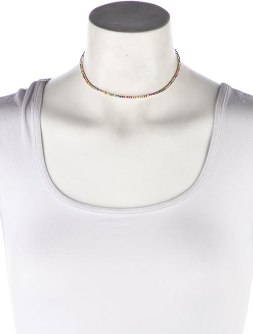 The Last Line 14K Multistone Rainbow Perfect Eternity Collar Necklace