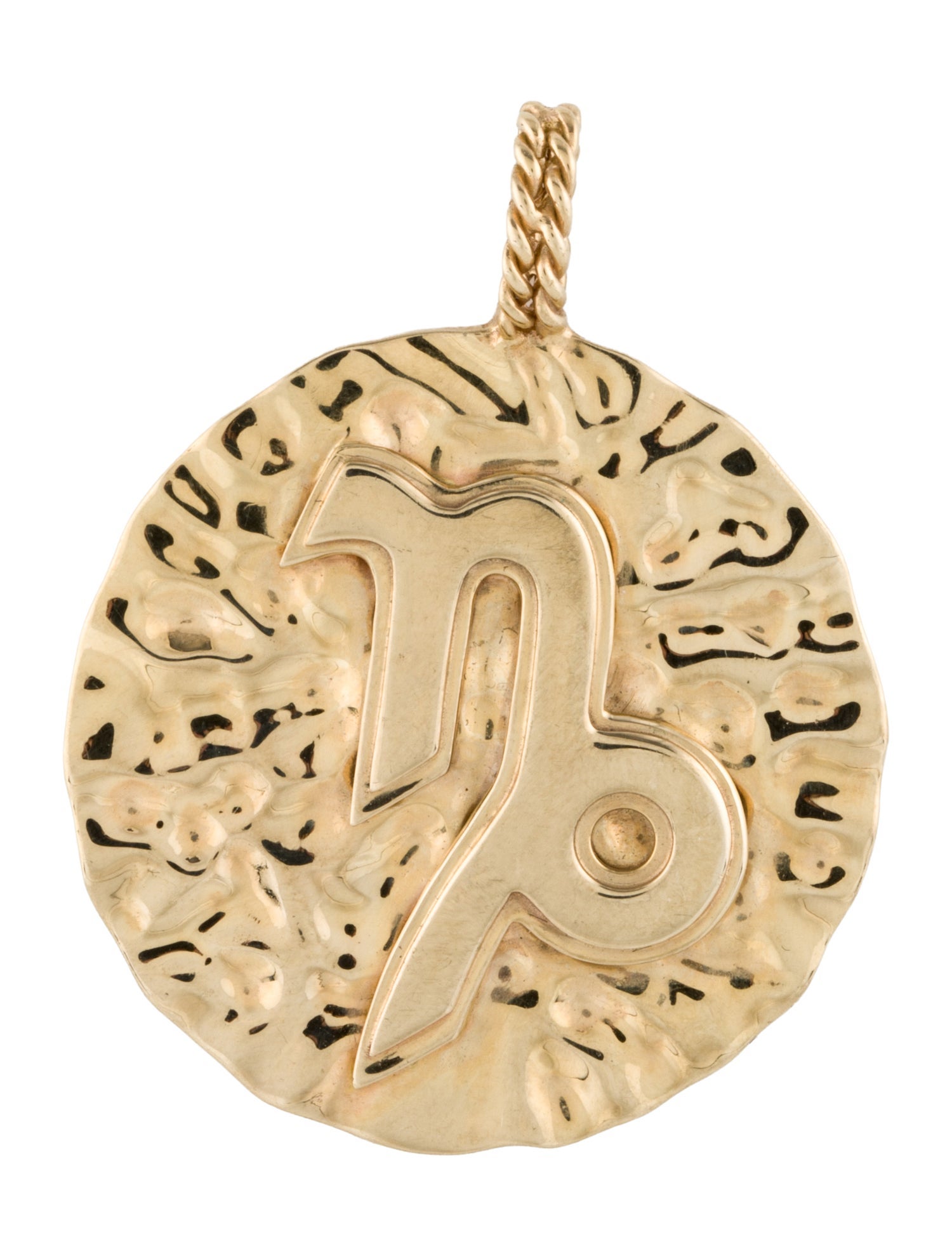 The Last Line 14K Capricorn Zodiac Coin Pendant