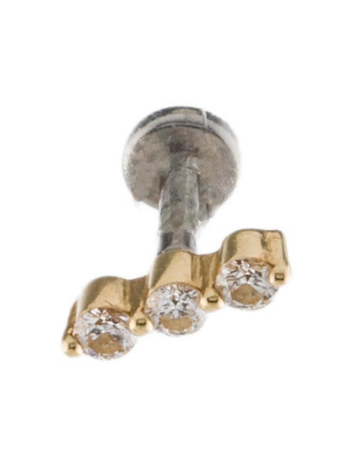 The Last Line Diamond Triple Piercing Single Stud Earring