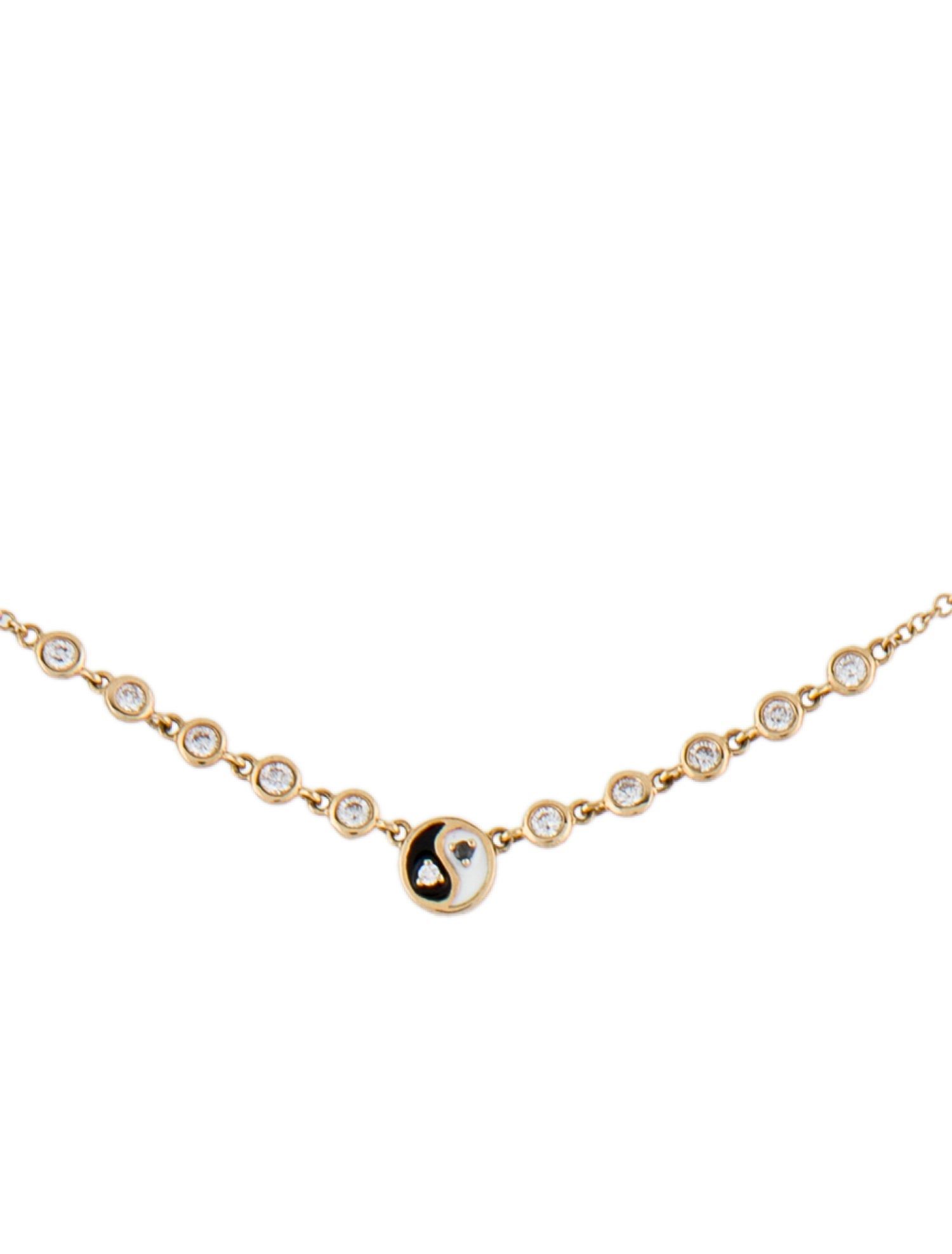 The Last Line 14K Diamond Ying Yang Pendant Necklace
