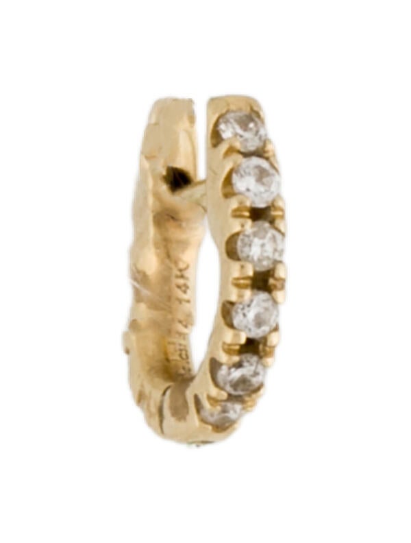 The Last Line 14K Diamond Huggie Single Earring