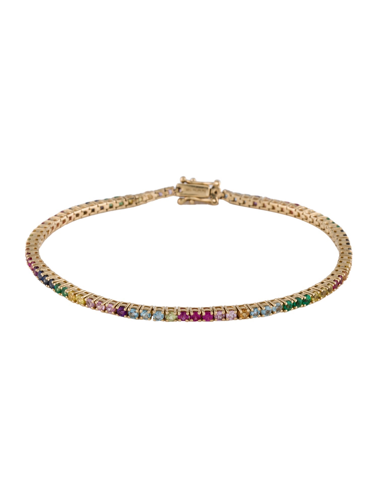 The Last Line 14K Multistone The Perfect Tennis Bracelet