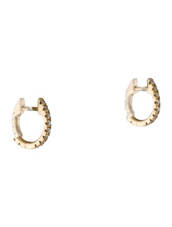 The Last Line 14K Diamond Huggie Earrings