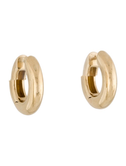 The Last Line 14K Wide Hoop #3 Huggie Earrings