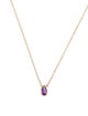 The Last Line 14K Amethyst Teardrop Pendant Necklace
