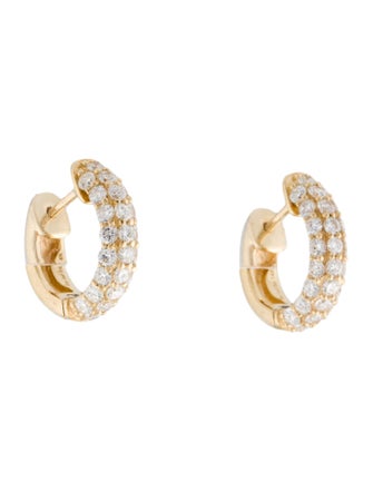 The Last Line 14K 1.04ctw Diamond Hoop Earrings