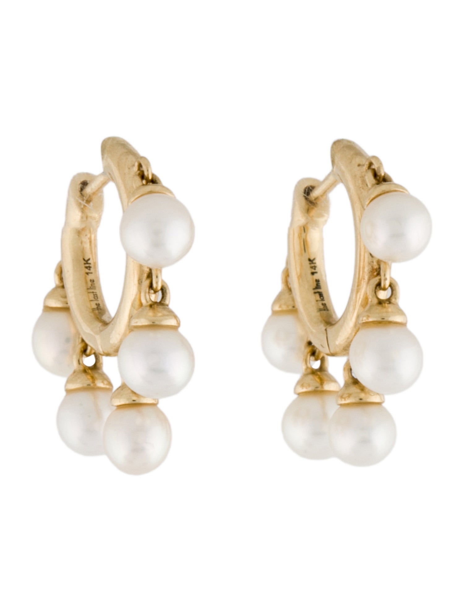 The Last Line 14K Pearl Hoop Earrings