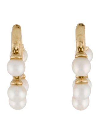 The Last Line 14K Pearl Hoop Earrings