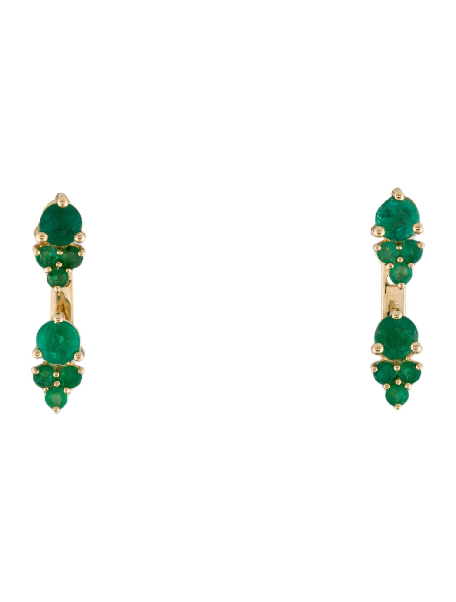 The Last Line 14K Emerald Drop Earring