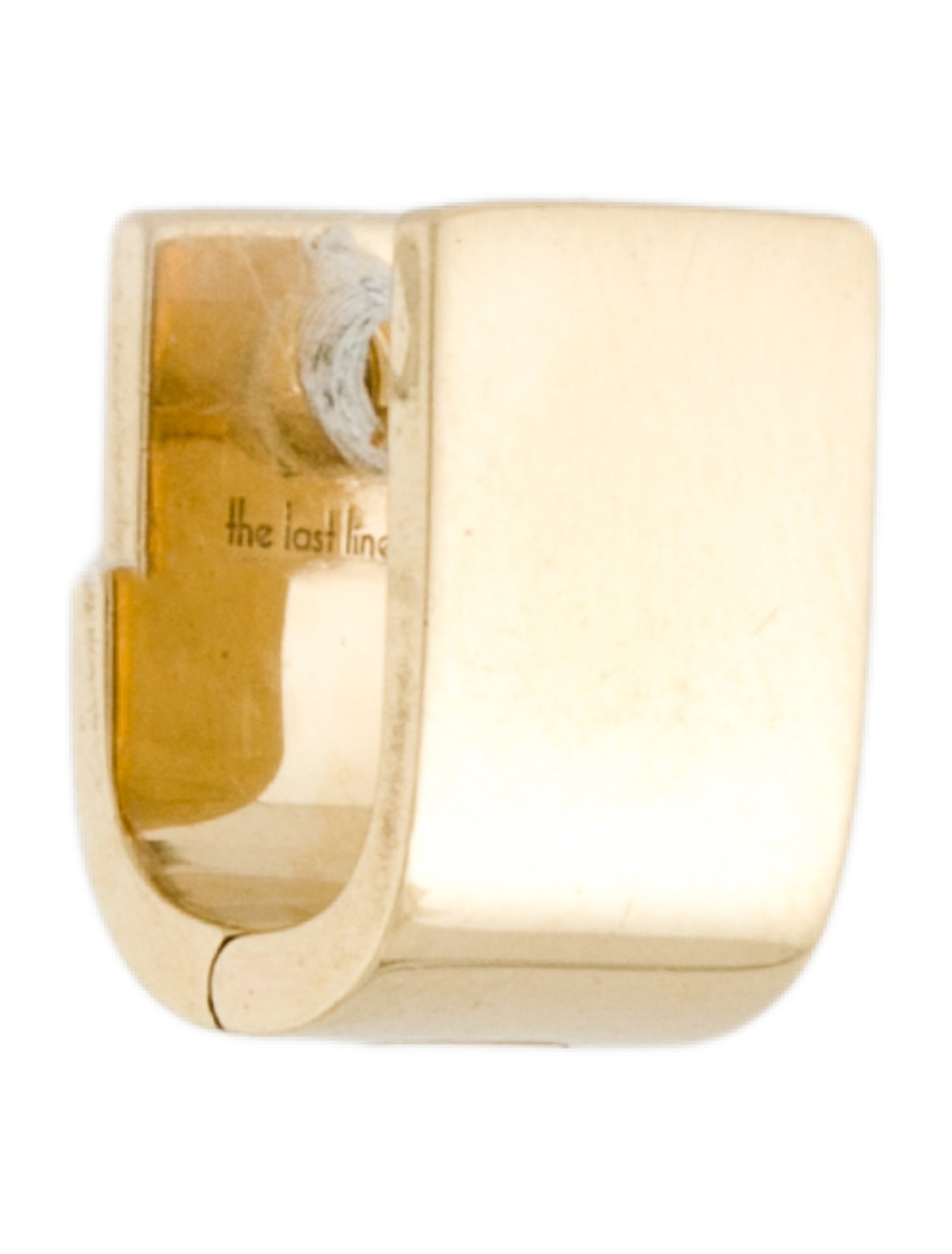 The Last Line 14K Single Flat Huggie Earring
