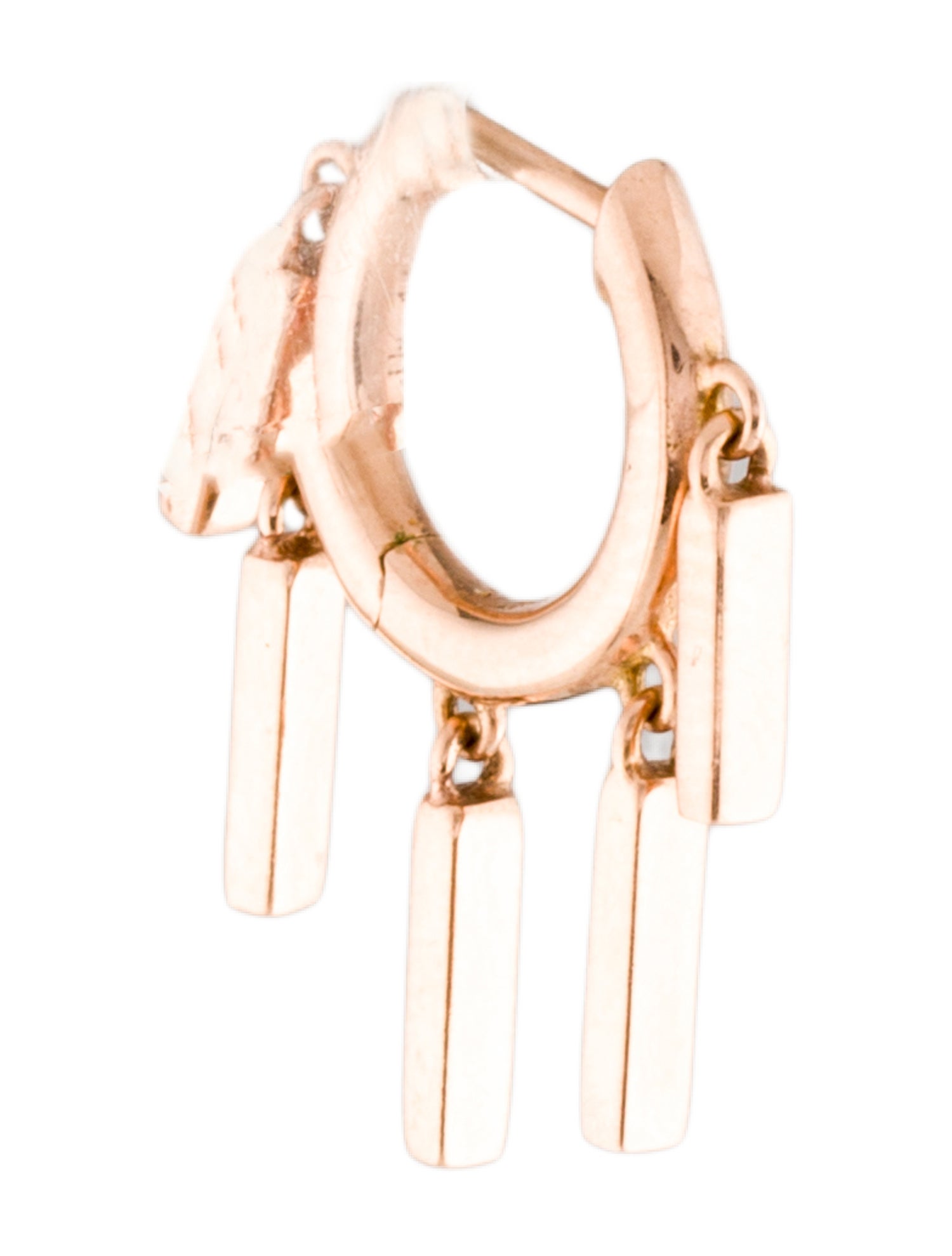 The Last Line 14K Bar Dangle Huggie Single Earring