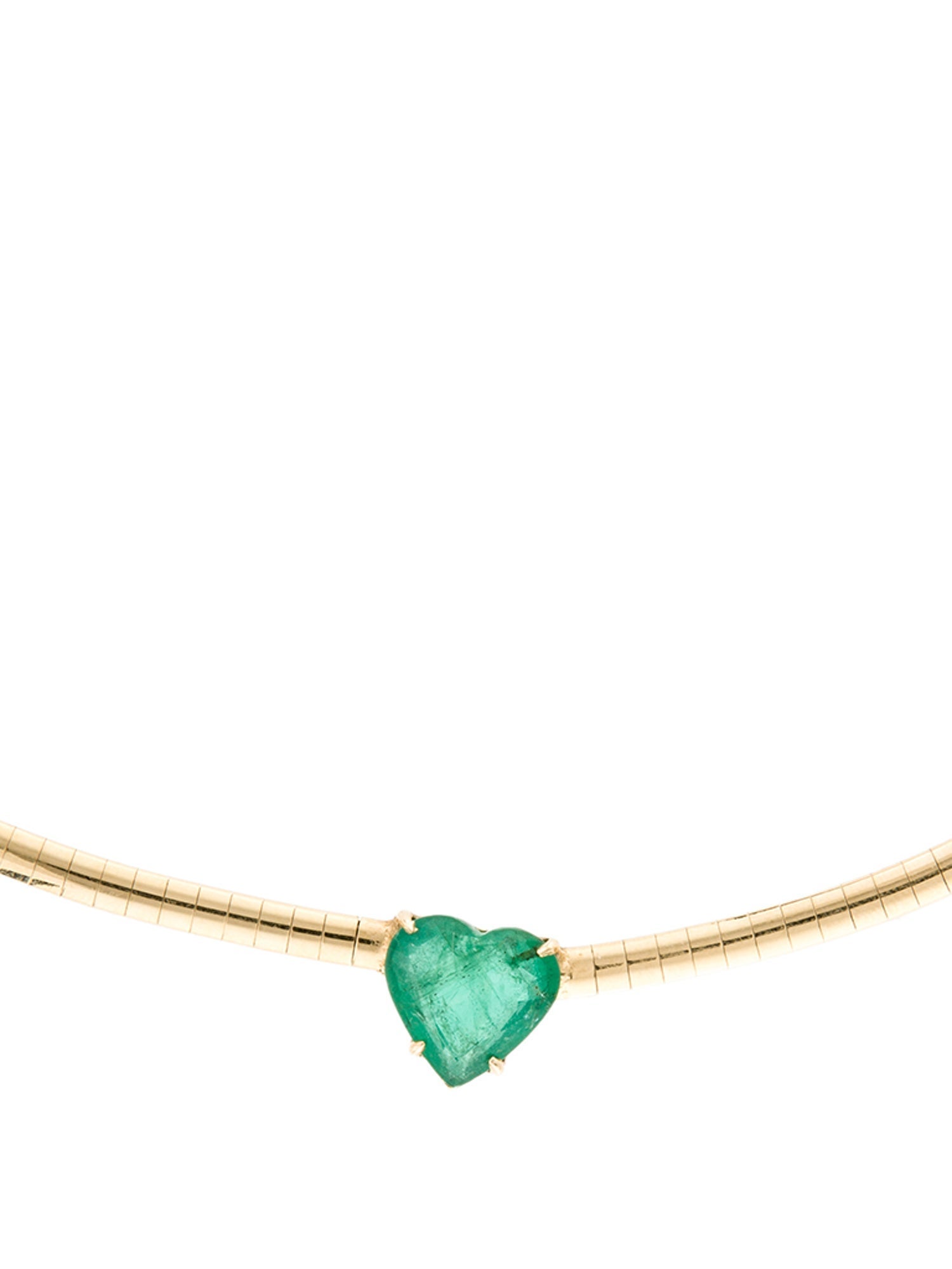 The Last Line 14K 2.65ct Emerald Heart Pendant Necklace