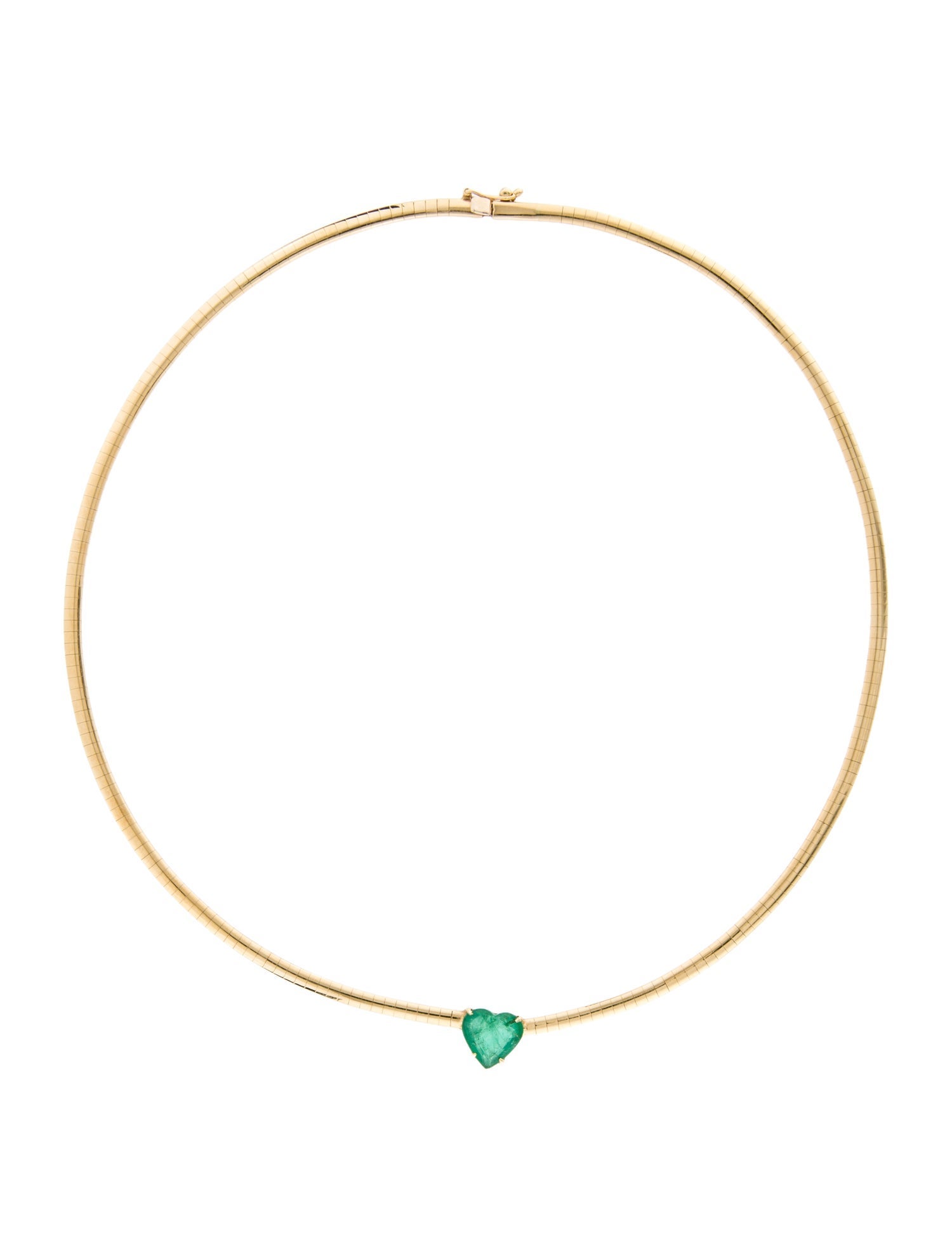 The Last Line 14K 2.65ct Emerald Heart Pendant Necklace
