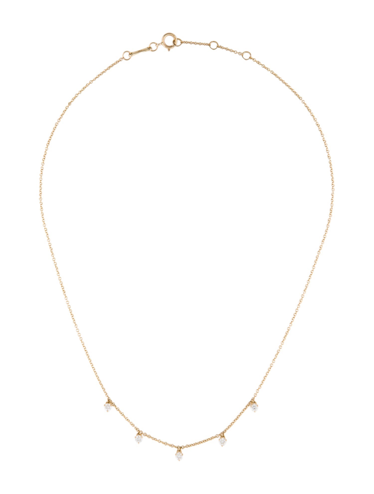 The Last Line 14K Diamond Dangle Station Necklace