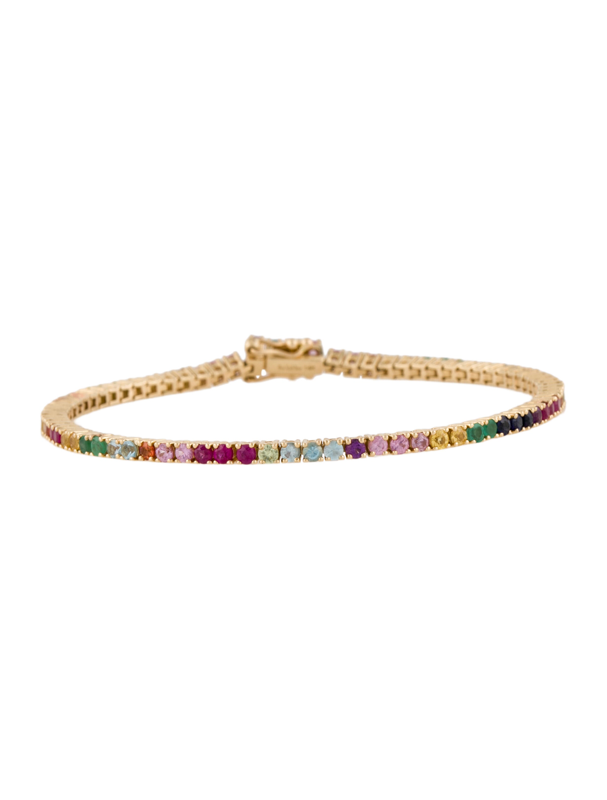 The Last Line 14K Multistone Rainbow The Perfect Tennis Bracelet