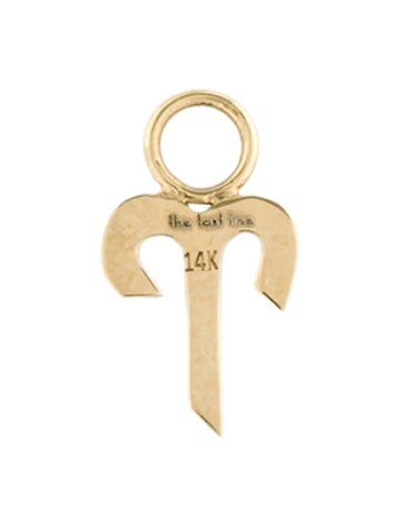Pre-owned The Last Line 14k Aries Zodiac Charm In Multi