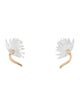 L'Atelier Nawbar 18K Mother of Pearl & Diamond Flower Stud Earrings