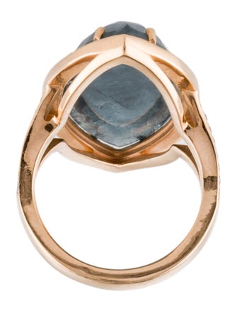 Lauren K 18K Aquamarine & Diamond Cocktail Ring