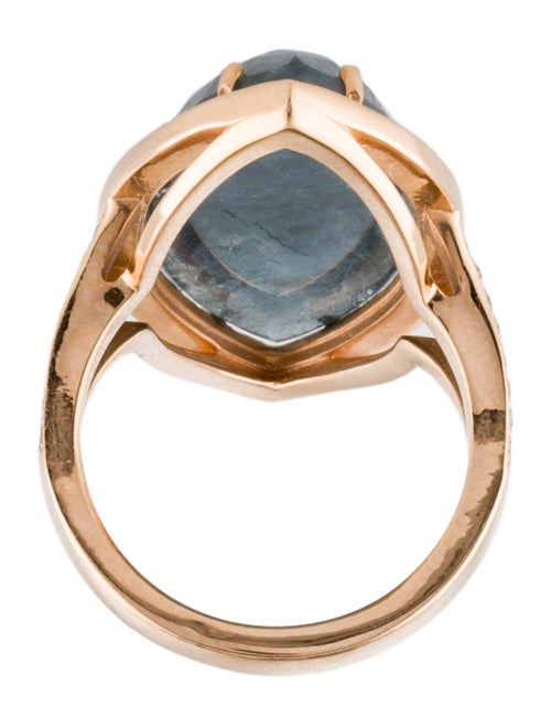 Lauren K 18K Aquamarine & Diamond Cocktail Ring