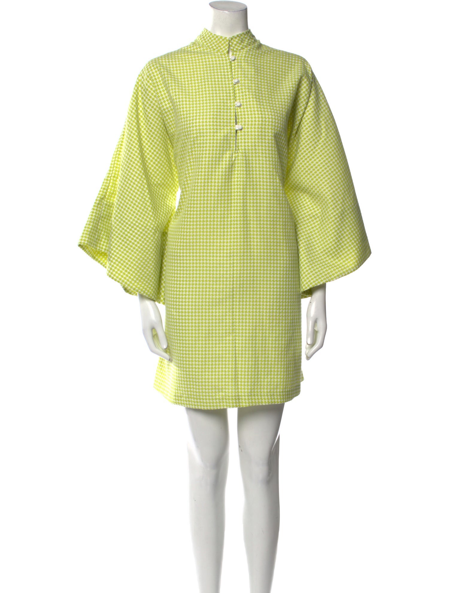 La Vie Style House Houndstooth Print Mini Dress