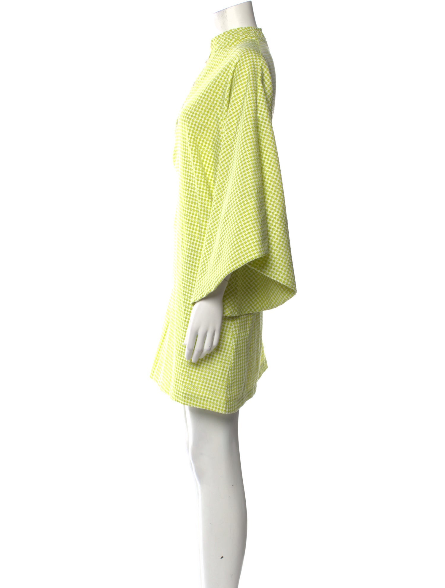 La Vie Style House Houndstooth Print Mini Dress