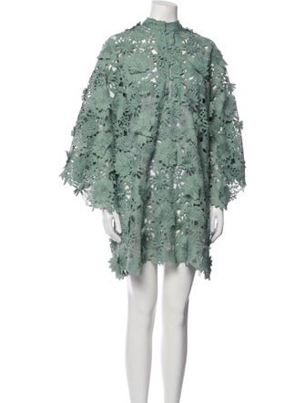 La Vie Style House Lace Pattern Mini Dress
