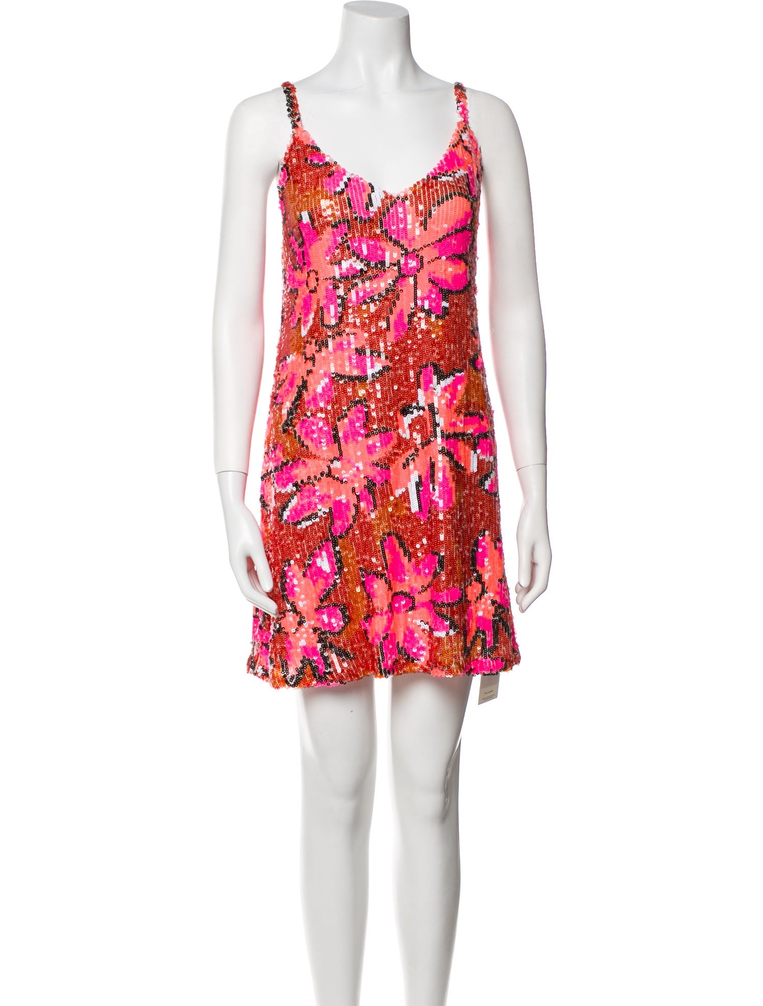 La Vie Style House Patterned Mini Dress