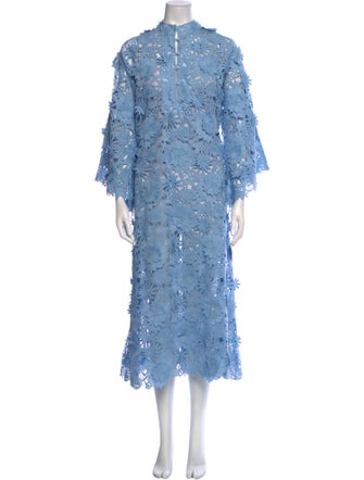 La Vie Style House Lace Pattern Long Dress