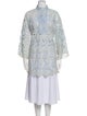 La Vie Style House Lace Pattern Mock Neck Tunic