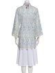 La Vie Style House Lace Pattern Mock Neck Tunic