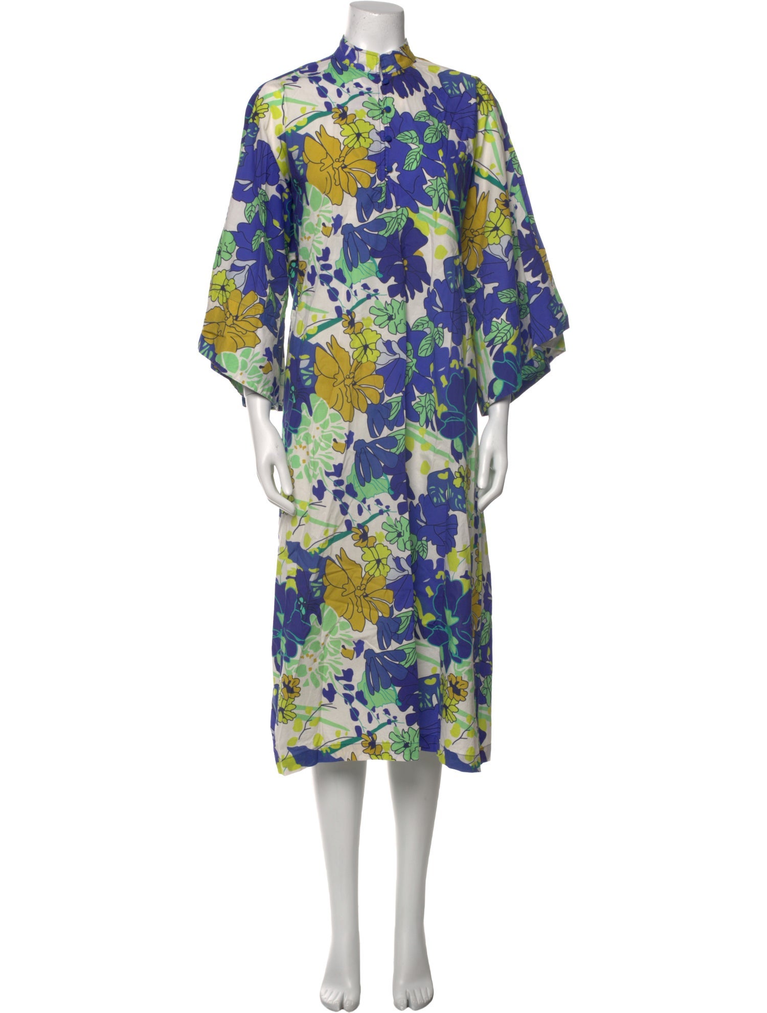 La Vie Style House Floral Print Midi Length Dress