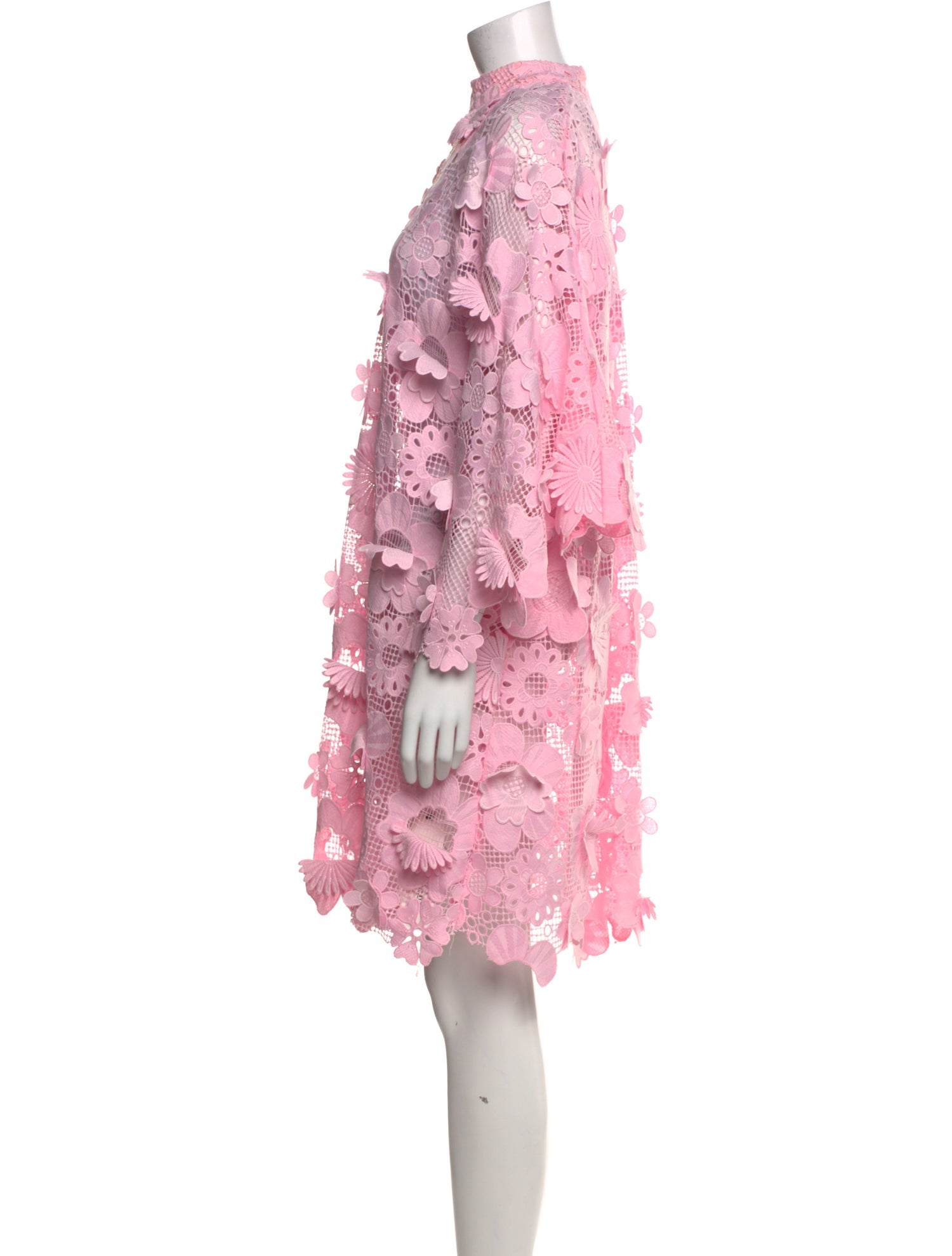 La Vie Style House Lace Pattern Mini Dress